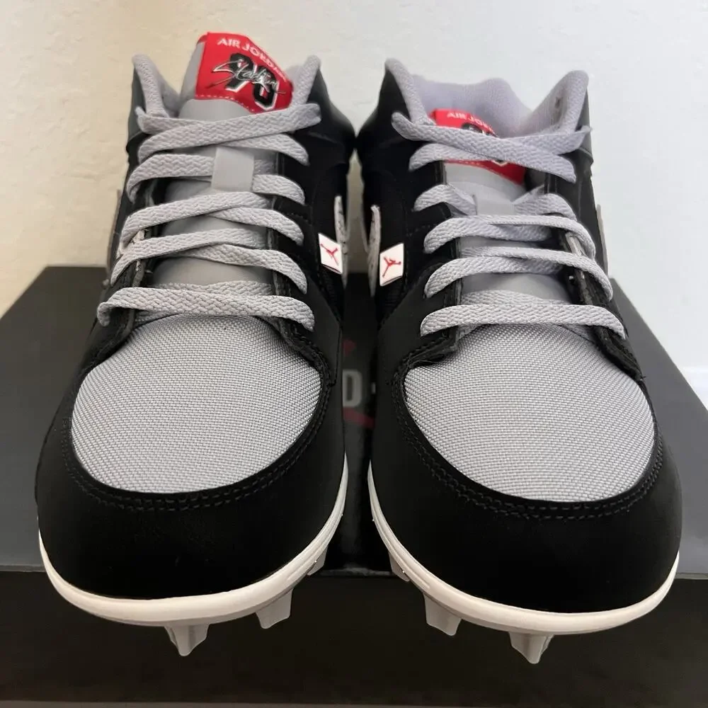 Nike Air Jordan Stadium 90 Low TD Black Cement Football HQ0210-060 Men Size 9.5